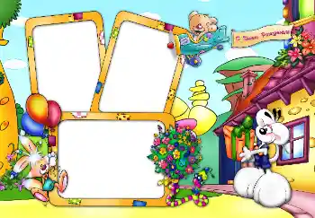 An inscription on the frame: Happy Birthday! An inscription on the frame: Happy Birthday!