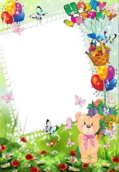 An inscription on the frame: Happy Birthday! An inscription on the frame: Happy Birthday!