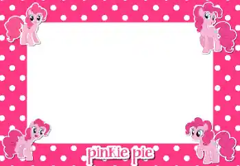 An inscription on the frame: Pinkie Pie
