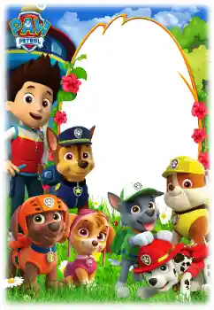 An inscription on the frame: PAW Patrol