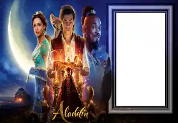 An inscription on the frame: Aladdin