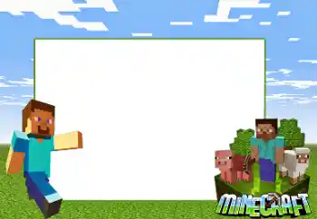 An inscription on the frame: Minecraft