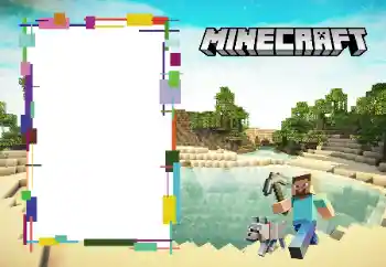 An inscription on the frame: Minecraft