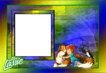 An inscription on the frame: The New Advantures of Lassie