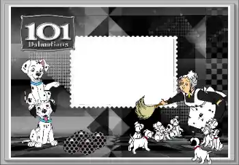 An inscription on the frame: 101 Dalmatians