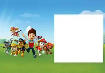 An inscription on the frame: PAW Patrol