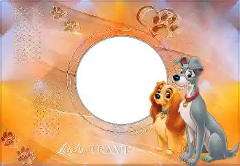 An inscription on the frame: Lady and the Tramp