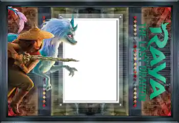 An inscription on the frame: Raya and the last dragon