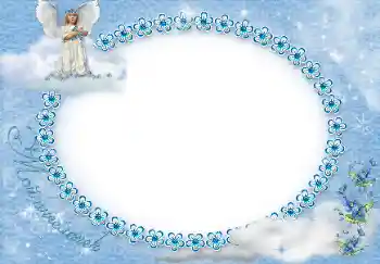 An inscription on the frame: My angel