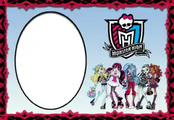 An inscription on the frame: Monster High