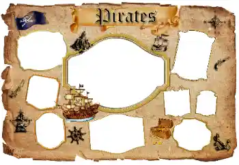 An inscription on the frame: Pirates