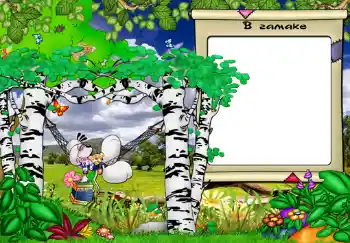 An inscription on the frame: В гамаке. An inscription on the frame: В гамаке.