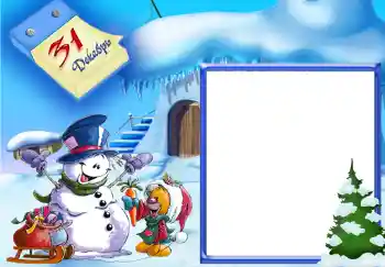 Photo effect from category Children's holidays № 343. An inscription on the frame: 31 Декабрь.