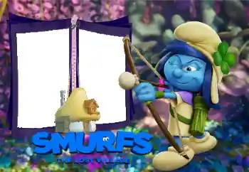 An inscription on the frame: Smurfs