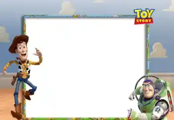 An inscription on the frame: Toy story An inscription on the frame: Toy story