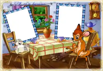 An inscription on the frame: I eat