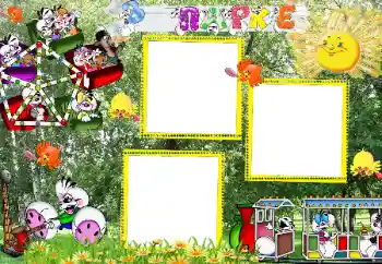 Photo effect from category Entertainment № 66997. An inscription on the frame: В парке