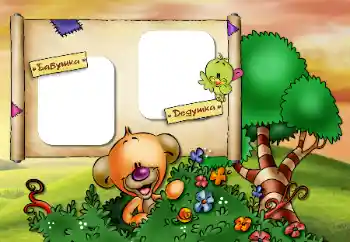 An inscription on the frame: Grandmother. Grandfather. An inscription on the frame: Grandmother. Grandfather.