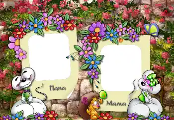 An inscription on the frame: Father. Mother. An inscription on the frame: Father. Mother.