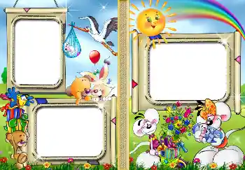 An inscription on the frame: Our baby