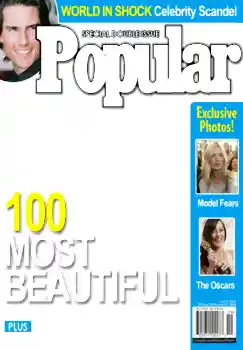 Photo effect from category Magazines № 4694. An inscription on the frame: Popular