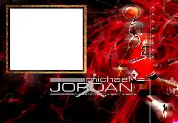 An inscription on the frame: Michael Jordan An inscription on the frame: Michael Jordan