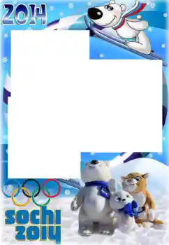 An inscription on the frame: Sochi 2014