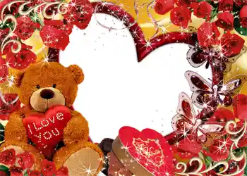 An inscription on the frame: I love you! An inscription on the frame: I love you!