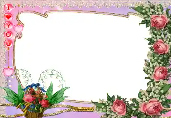 An inscription on the frame: I love you