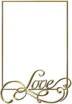 An inscription on the frame: Love
