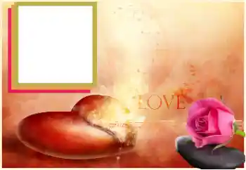 An inscription on the frame: Love