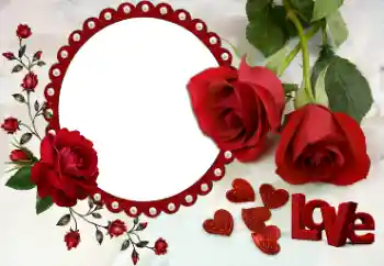 An inscription on the frame: Love