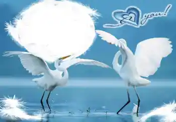 An inscription on the frame: I love you!