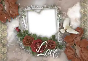 An inscription on the frame: Love An inscription on the frame: Love