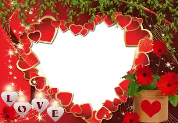 An inscription on the frame: Love