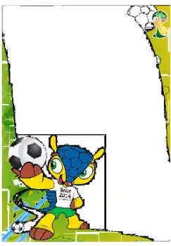 An inscription on the frame: Brasil 2014