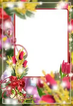 An inscription on the frame: Women's Day An inscription on the frame: Women's Day