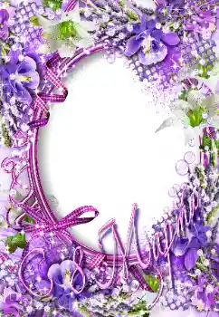 An inscription on the frame: Happy Women's Day