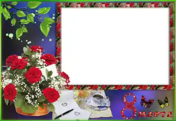 An inscription on the frame: Women's Day An inscription on the frame: Women's Day