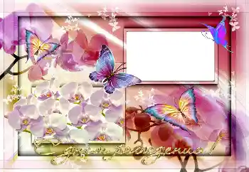 An inscription on the frame: Happy Birthday!