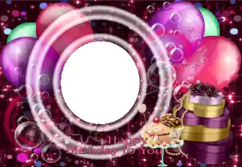 An inscription on the frame: Happy Birthday! An inscription on the frame: Happy Birthday!