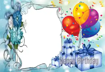 An inscription on the frame: Happy Birthday! An inscription on the frame: Happy Birthday!