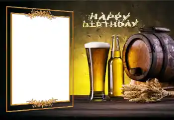 An inscription on the frame: Happy Birthday!