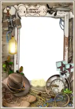 An inscription on the frame: Happy Birthday!