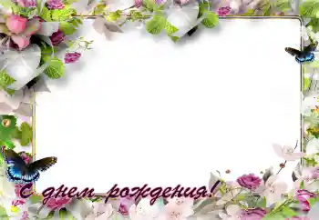 An inscription on the frame: Happy Birthday!