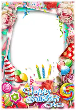 An inscription on the frame: Happy Birthday! An inscription on the frame: Happy Birthday!