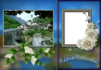 An inscription on the frame: Happy Birthday!