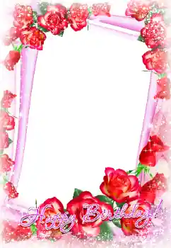 An inscription on the frame: Happy Birthday! An inscription on the frame: Happy Birthday!