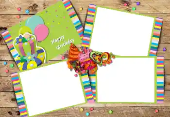 An inscription on the frame: Happy Birthday!