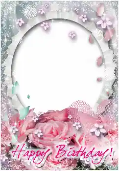 An inscription on the frame: Happy Birthday! An inscription on the frame: Happy Birthday!